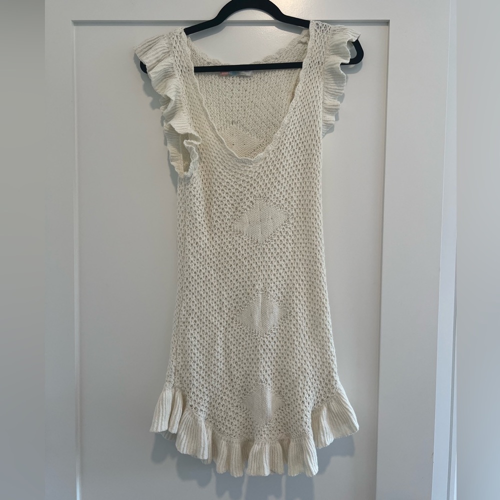 Free people crochet beach coverup